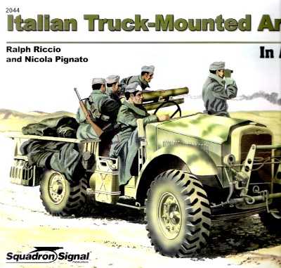 Italian truck-mounted artillery in action
