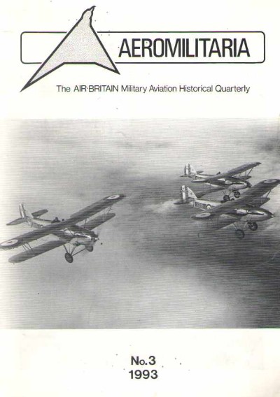 Aeromilitaria. the air britain military aviation historical quarterly n. 3 1993