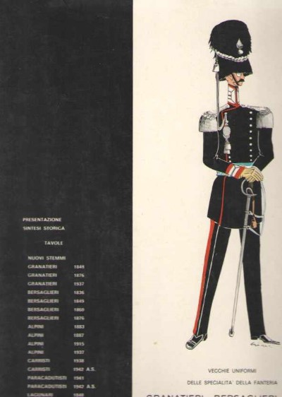 Vecchie uniformi delle specialita’ della fanteria