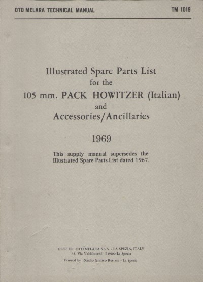 Illustrated spare parts list for the 105 mm. pack howitzer