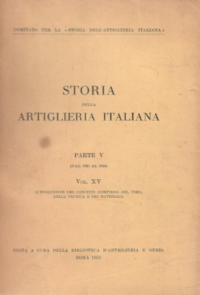 Storia della artiglieria italiana parte v (dal 1920 al 1943)