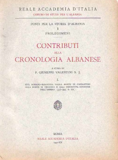 Contributi alla cronologia albanese vol i-ii (tre tomi)