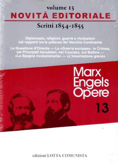 Scritti 1854-1855 (marx- engels opere n. 13)